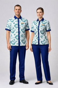 Chaqueta de Chef Unisex Vesbhusha de Manga Corta, Impresión Digital en Sarga, Material Poliéster/Algodón, Detección de Agujas, para Restaurante y Bar - Product Image 5