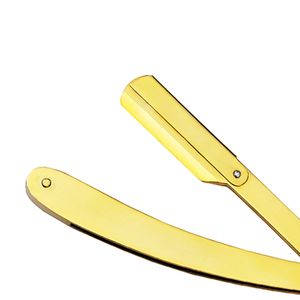 Maquinilla de afeitar con mango de madera de una sola hoja de acero inoxidable para Barbero hecho a medida para uso en salón - Product Image 2