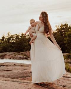 2024 nouveauté été Maxi bohème robe vacances plage nouveau col en v longues robes en coton blanc - Product Image 5