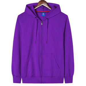 Venta al por mayor 100% algodón para hombre Sudadera con capucha logotipo personalizado Puff impreso cremallera de gran tamaño 500 GSM Sudadera con capucha de punto estilo con cremallera - Product Image 1