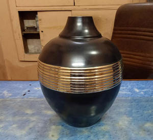 แจกันดอกไม้โลหะชุบทองแบบโมเดิร์นดีไซน์โบราณทำด้วยมือหรูหราสำหรับตกแต่งงานแต่งงาน - Product Image 1