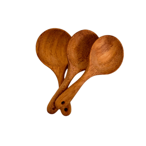 Cuillère en bois naturel réutilisable-Cuillère à long manche faite à la main pour le thé, la gelée, le jus-Durable et en vrac-Choix convivial - Product Image 6