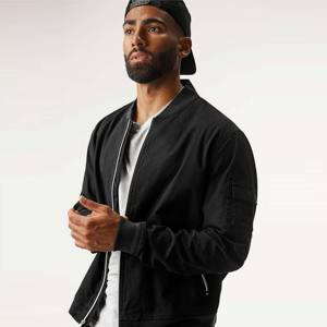 Blouson d'aviateur tendance pour hommes avec fermeture à glissière Veste légère, élégante et décontractée pour le printemps et l'automne Vêtements d'extérieur à la mode - Product Image 2