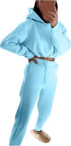 Conjuntos Deportivos de Mujer de Alta Calidad para Invierno, Pantalones y Sudaderas con Capucha - Product Image 6