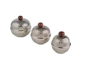 Juego de cuencos de metal de alta calidad para servir, nuevo diseño dorado para dulces, frutas y aperitivos, característica colgante incluida - Product Image 1