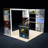 Stand d'exposition portable de 10 x 10 pieds, design de stand d'exposition rétroéclairé, stand d'exposition, stand d'exposition avec boîte lumineuse et support