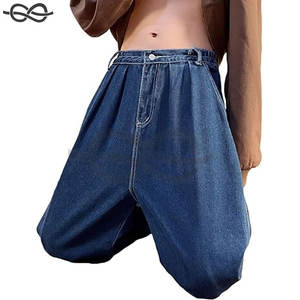 Pantalones vaqueros holgados de corte holgado para hombre, ropa de calle informal, pantalones vaqueros de gran tamaño Hip Hop de pierna ancha, cómodos, modernos y elegantes - Product Image 3