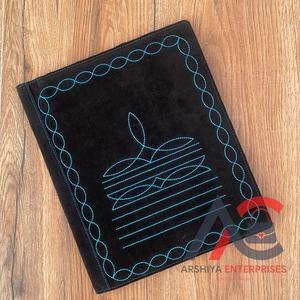 High Quality Customized <b>Boot</b> Stitch Suede Leather Compendium File Folder Document Organizer Portfolio Genuine Leather Binders - Product Image 1