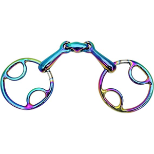 Broca de caballo de anillo suelto Snaffle Color titanio, broca ecuestre de acero inoxidable, tachuela de equitación duradera y equipo de entrenamiento - Product Image 2