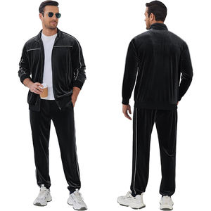 Ensemble de survêtements unis sur mesure pour hommes, fabriqué en usine, survêtement décontracté et respirant avec sweat à capuche zippé et pantalon de survêtement pour l'automne - Product Image 4