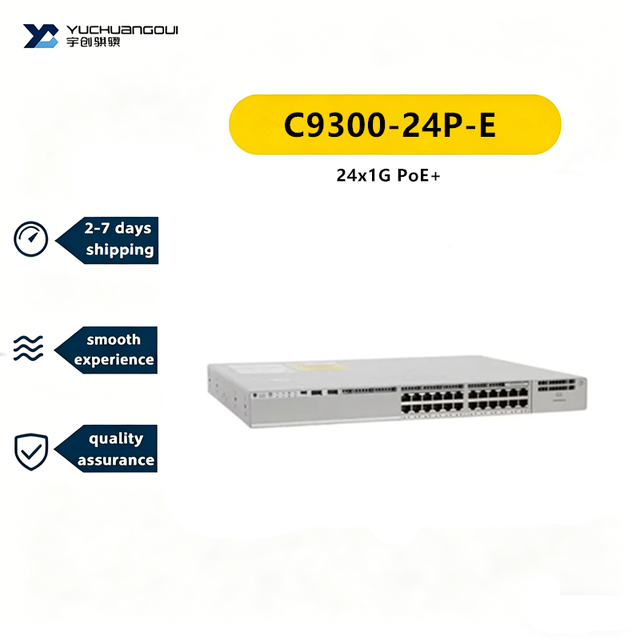 Enterprise-level Three-layer Switch Network Switch 24 Ports PoE+ C9300-24P-E