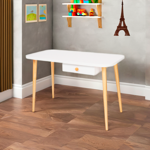 Mayoristas en línea niños muebles lindo mini rectangular blanco de madera y MDF mesa de madera para niños para edades 6-10 - Product Image 6