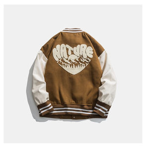 OEM Manufacturer's High Quality College <b>Baseball</b> <b>Bomber</b> <b>Jacket</b> Chenille Embroidery Custom Letterman Crop Light Stand Sporty - Product Image 5