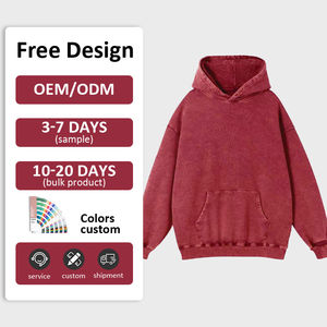 เสื้อฮู้ดผ้าเกล็ดปลาแบบสวมหัวสำหรับผู้ชายเสื้อฮู้ดแบบสวมหัวพิมพ์ลายกรดซักโลโก้ได้อย่างรวดเร็วและบริการดี - Product Image 2