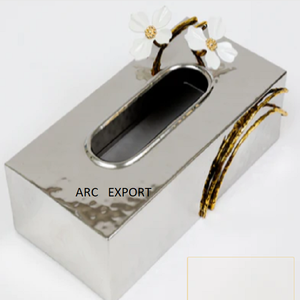 Golden Metal <b>Tissue</b> <b>Box</b> With Color Finished Stylish Design Tableware Decorative Napkin Holder for Wedding Party Use in Low Price - Product Image 3