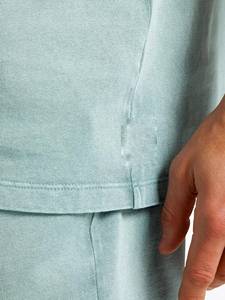 Ensemble de deux pièces de fitness à manches courtes pour hommes Ensembles d'été décontractés pour hommes Ensemble deux pièces de chemise et de short à manches courtes de qualité supérieure - Product Image 3