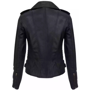 <b>Men's</b> PU Leather Moto Biker Jacket Turn-down Collar Zipper Closure Slim Fit Regular Length Solid Color Autumn Wear - Product Image 1