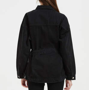 Manteau en jean long oversize tendance, lavage à la pierre premium, streetwear d'hiver pour hommes et femmes, vêtements d'extérieur décontractés de haute qualité - Product Image 3