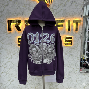 Sudadera con Capucha y Cremallera de Diseño Personalizado para Hombre, 100% Algodón, Venta Directa de Fábrica, Precio Económico, Más Demandada - Product Image 1