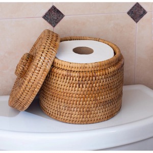 Cesta de ratán para papel, cesta de almacenamiento hecha a mano, venta al por mayor, ecológica, hecha en Vietnam - Product Image 6