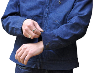 Veste décontractée en toile robuste pour hommes OEM Veste d'hiver respirante à col rabattu avec broderie pour hommes - Product Image 4