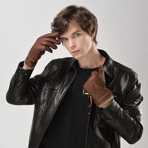 High quality best price custom logo leather design Fashionable <b>Gloves</b> / New Design Outdoor Windproof <b>Warm</b> Fashion Leather <b>gloves</b> - Product Image 3