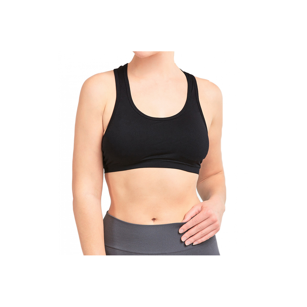 Padded Cup Seamless Reversible Sports Bra with Racerback Straps and Full Support for Women High for Workout Gym Activewear