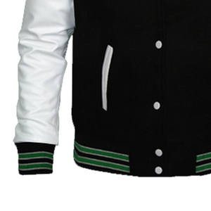 Chaqueta universitaria de cuero de vaca de alta calidad OEM cuerpo de lana de diseño personalizado con bordado para jugadores de béisbol de invierno Lettermen - Product Image 5