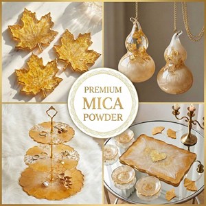 ผงสีเมทัลลิกสีทอง LEQU 100 กรัม สำหรับเรซิ่นอีพ็อกซี่ ศิลปะบนเล็บ และงาน DIY - Product Image 4