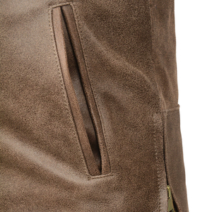 Vestes en cuir Couleur unie Vêtements décontractés Veste en cuir pour homme Vêtements de rue Nouvelle mode Veste en cuir d'hiver confortable pour homme - Product Image 3