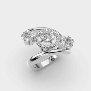 Anillo de Boda de Oro Sólido de 14k con Diseño de Halo de Tres Piedras y Moissanita Original de Corte Redondo de 3.0 Quilates, Elegante - Product Image 3
