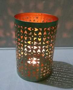 Porte-bougie votif Design fantaisie Décoration Couleur or Matériel robuste Porte-bougie rond Ensemble de 3 Porte-bougie design - Product Image 4