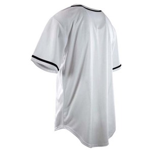 OEM Custom Made Baseball Uniforme Team Jersey Respirant Polyester Spandex Blanc Couleur Bouton Sublimation Impression Numérique Point - Product Image 2