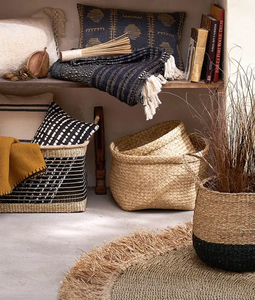 Cesta de Pasto Marino Ecológica/ Cubierta para Macetas de Pasto Marino/ Productos Artesanales de Pasto Marino Hechos en Vietnam - Product Image 2