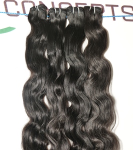 Vente en gros 100% jeune vierge temple indien cheveux humains brut naturel couleur noire 8-32 pouces Bodywave lâche vague profonde 100% non traité - Product Image 3