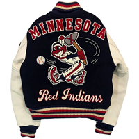 Penjualan Panas Produsen OEM Jaket Varsity Kustom Pria Musim Dingin Berkualitas Tinggi Bordir Kanvas Ramah Lingkungan 100% Katun