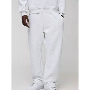 กางเกงจ็อกเกอร์เอวสูงสำหรับผู้ชายกางเกงผ้าฟลีซผ้าฝ้ายขากว้างโอเวอร์ไซส์และสไตล์ลำลองลายทางโค้งตรง - Product Image 4