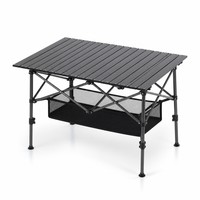 Table pliante avec sac de transport en acier à haute teneur en carbone pour pique-nique et jardin