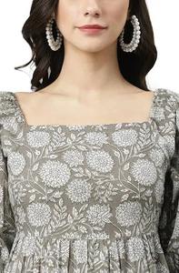 Robe de soirée longue indienne en coton fait à la main pour femmes, tenue de plage d'été à la mode, cadeau personnalisé, robes décontractées pour femme - Product Image 4