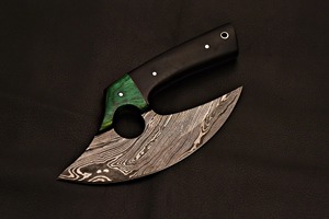 Ensemble de couteaux de cuisine Ulu à lame en acier inoxydable faits à la main avec gaine en cuir de haute qualité quantité minimale de commande 5 pièces - Product Image 2