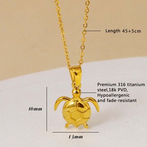 สร้อยคอจี้รูปเปลือกหอยและดาวทะเล ดีไซน์เฉพาะตัว สำหรับฤดูร้อน ผลิตจากสแตนเลส 316L ป้องกันการแพ้และสีไม่ซีดจาง - Product Image 3