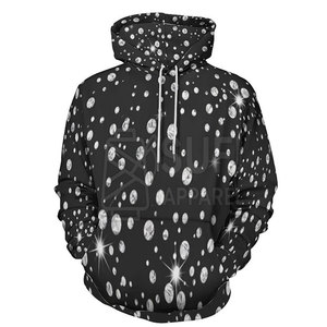 Sudadera con Capucha de Invierno para Adultos, 100% Algodón, Lisa, con Pedrería, Transpirable, Manga Larga, Alta Calidad - Product Image 1
