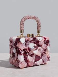 กระเป๋าคลัทช์เรซิ่นทำมือสุดหรู งานปักคริสตัลรักษ์โลก สำหรับฤดูร้อน ปรับแต่งได้ คุณภาพสูง ราคาดีที่สุด ดีไซน์ตกแต่ง - Product Image 6