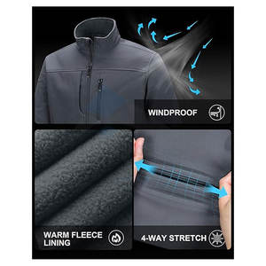 Veste Softshell de pêche en plein air personnalisée de haute qualité pour hommes coupe-vent imperméable tout temps - Product Image 6