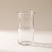 Verre à boire en verre borosilicate de haute qualité 415 ml, transparent, à taille irrégulière, soufflé à la main, pour café glacé et thé, avec logo personnalisé