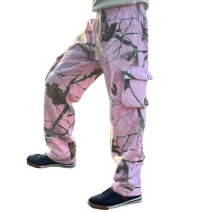 Pantalones Deportivos para Hombre, Color Rosa Camuflaje, Estilo Cargo, Antiarrugas, para Gimnasio, Deportes, Joggers Holgados, Moda Urbana - Product Image 1