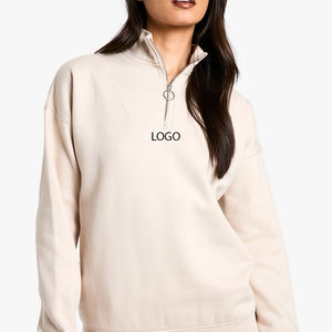 Sweat-shirt pour femme de haute qualité avec col montant zippé pour un ajustement confortable avec polaire isolante pour un ajustement confortable et décontracté - Product Image 1