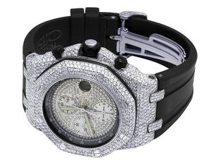 Trending VVS Moissanite Diamond Stainless Steel Automatic Iced Out <b>Rubber</b> Belt Wrist <b>Watch</b> Hip Hop Luxury Fashion For Men Gifts - Product Image 4