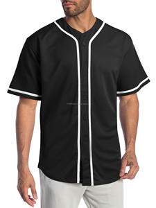 Venta al por mayor de camisetas de béisbol de alta calidad uniforme en blanco personalizado hombres al por mayor camisetas de béisbol - Product Image 3