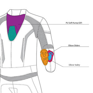 Combinaisons de moto en cuir pour la course, adaptées aux températures froides, avec doublure thermique amovible - Product Image 6